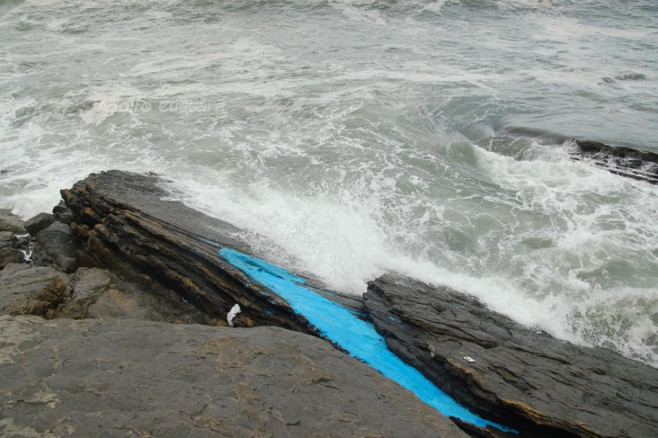 High tide in Tereñes tracksite
